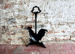 cockerel doorstop with handle